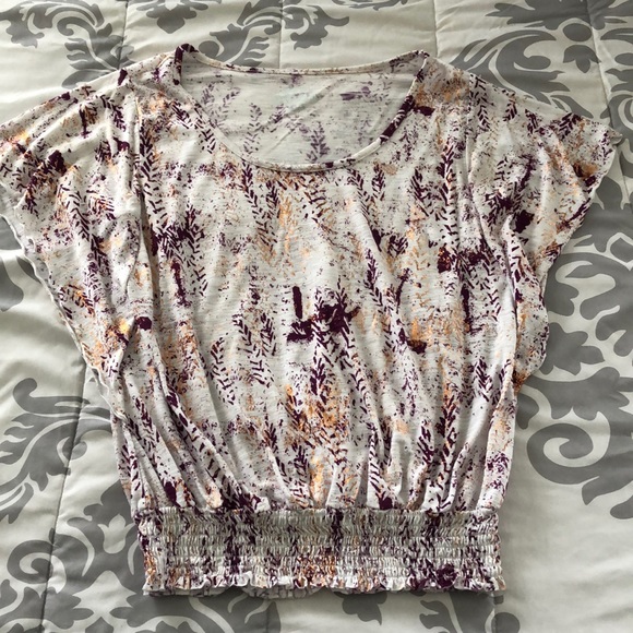 Mudd Tops - Rose gold & plum top Mudd Tops - Rose gold & plum top